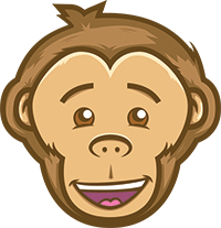 A happy monkey smiling at you