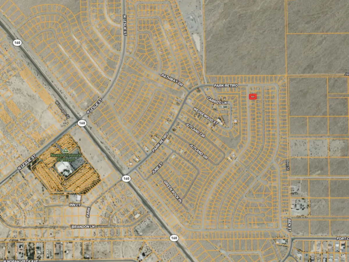 Flat lot with power across the road - in Pahrump, NV