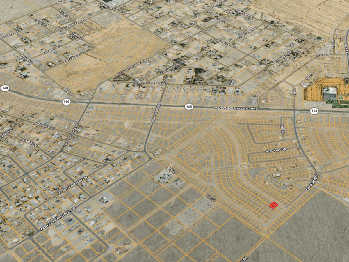 Flat lot with power across the road - in Pahrump, NV — thumbnail 2