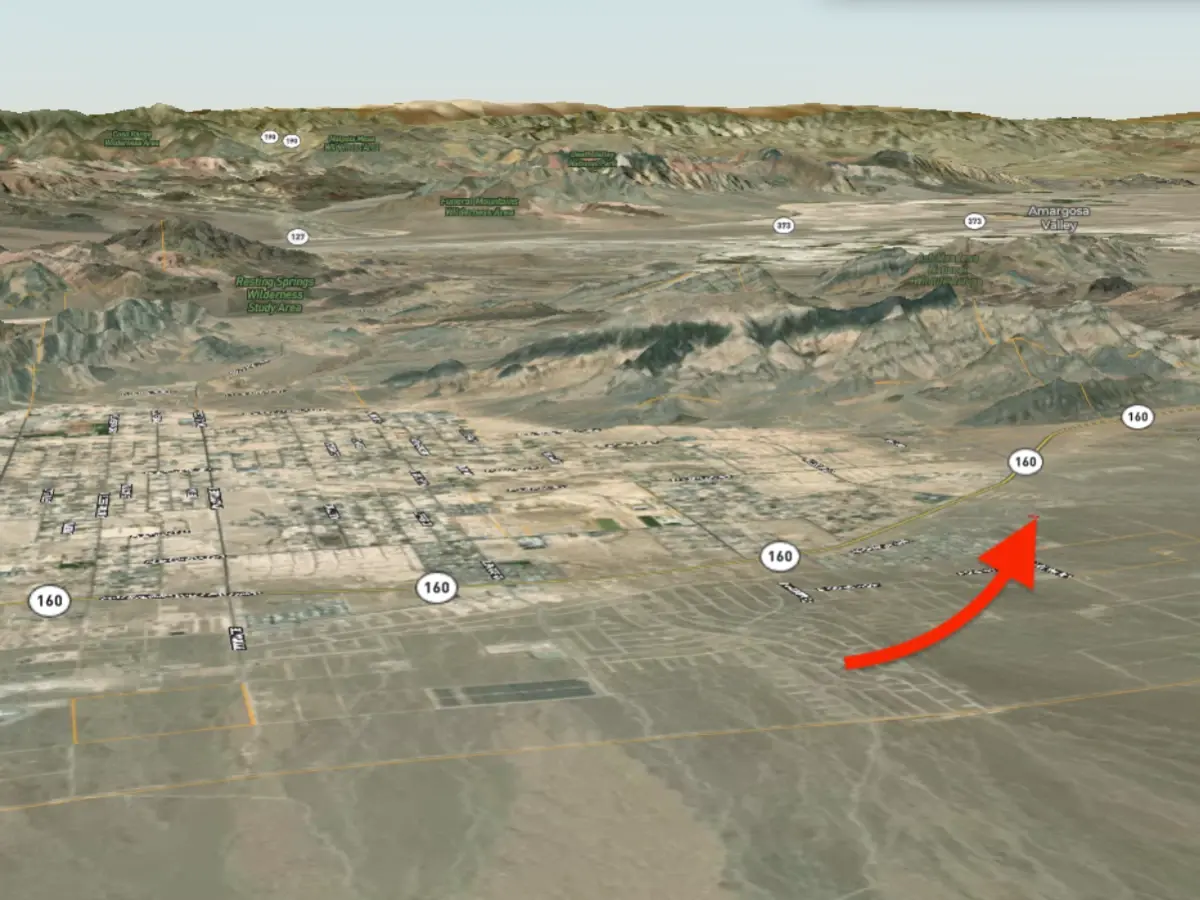 Flat lot with power across the road - in Pahrump, NV — thumbnail 3